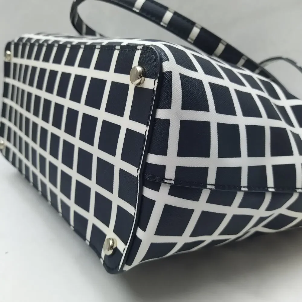 Kate Spade Dally Laurel Way Black White Double Handle Zipper Tote Bag
